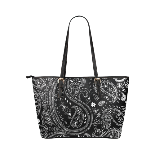 PAISLEY 7 Leather Tote Bag/Large (Model 1651)