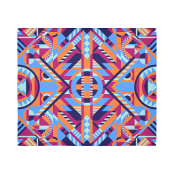 Modern Geometric Pattern Cotton Linen Wall Tapestry 60"x 51"