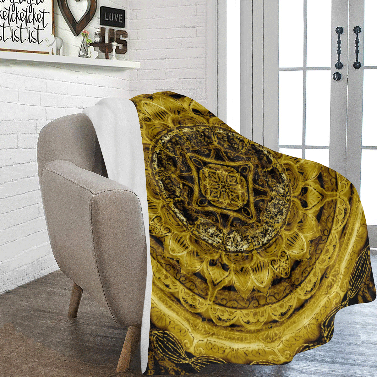 delicate silk mandala 16 Ultra-Soft Micro Fleece Blanket 60"x80"