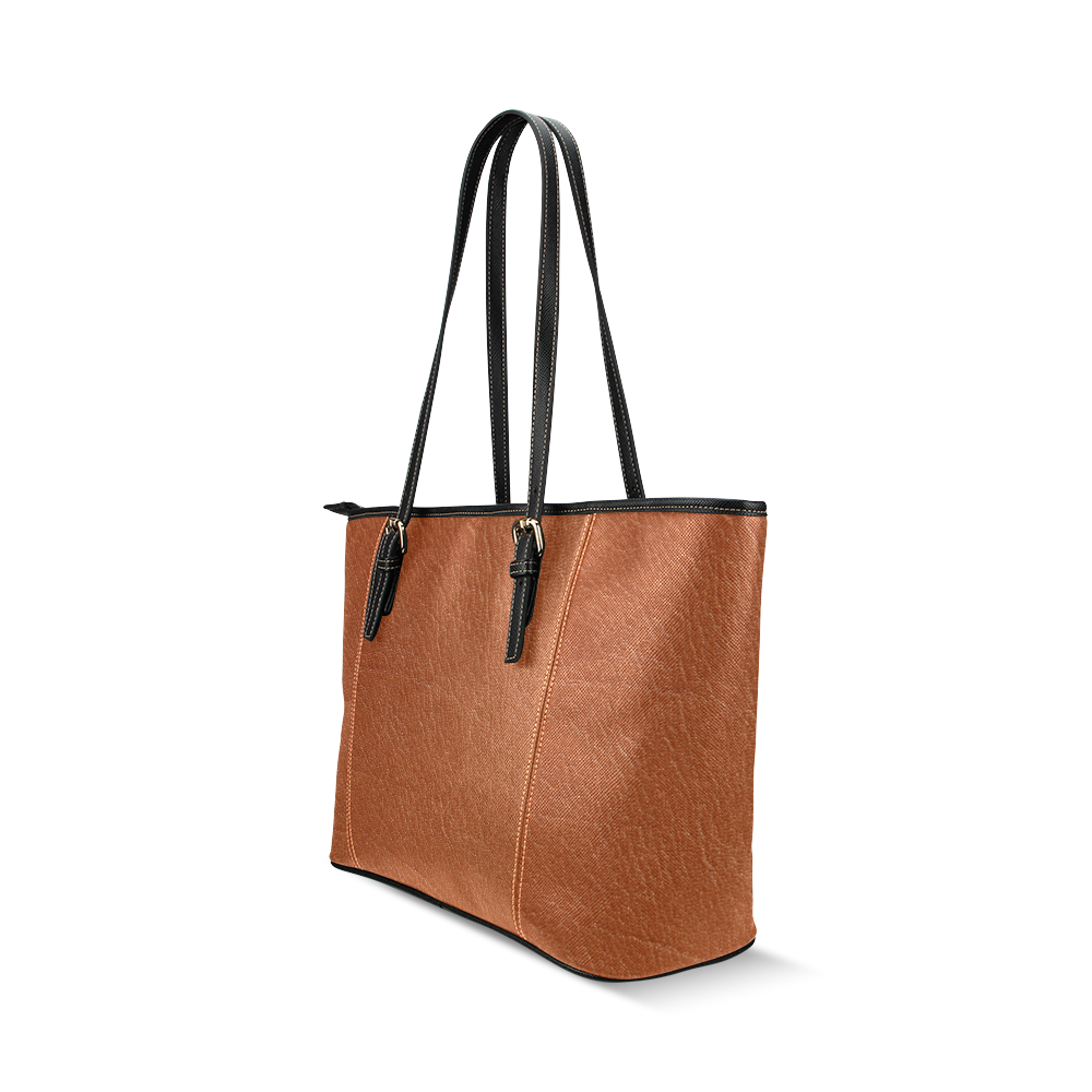 Brown Leather Leather Tote Bag/Large (Model 1640)