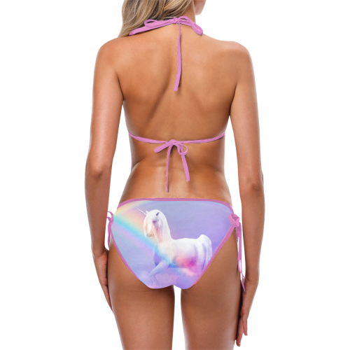 Unicorn and Rainbow Custom Bikini Swimsuit (Model S01)