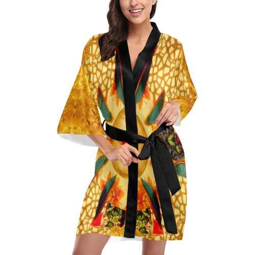 "Elfin Gold" by Creative Devotions - Lucky Gold Kimino 888 Kimono Robe