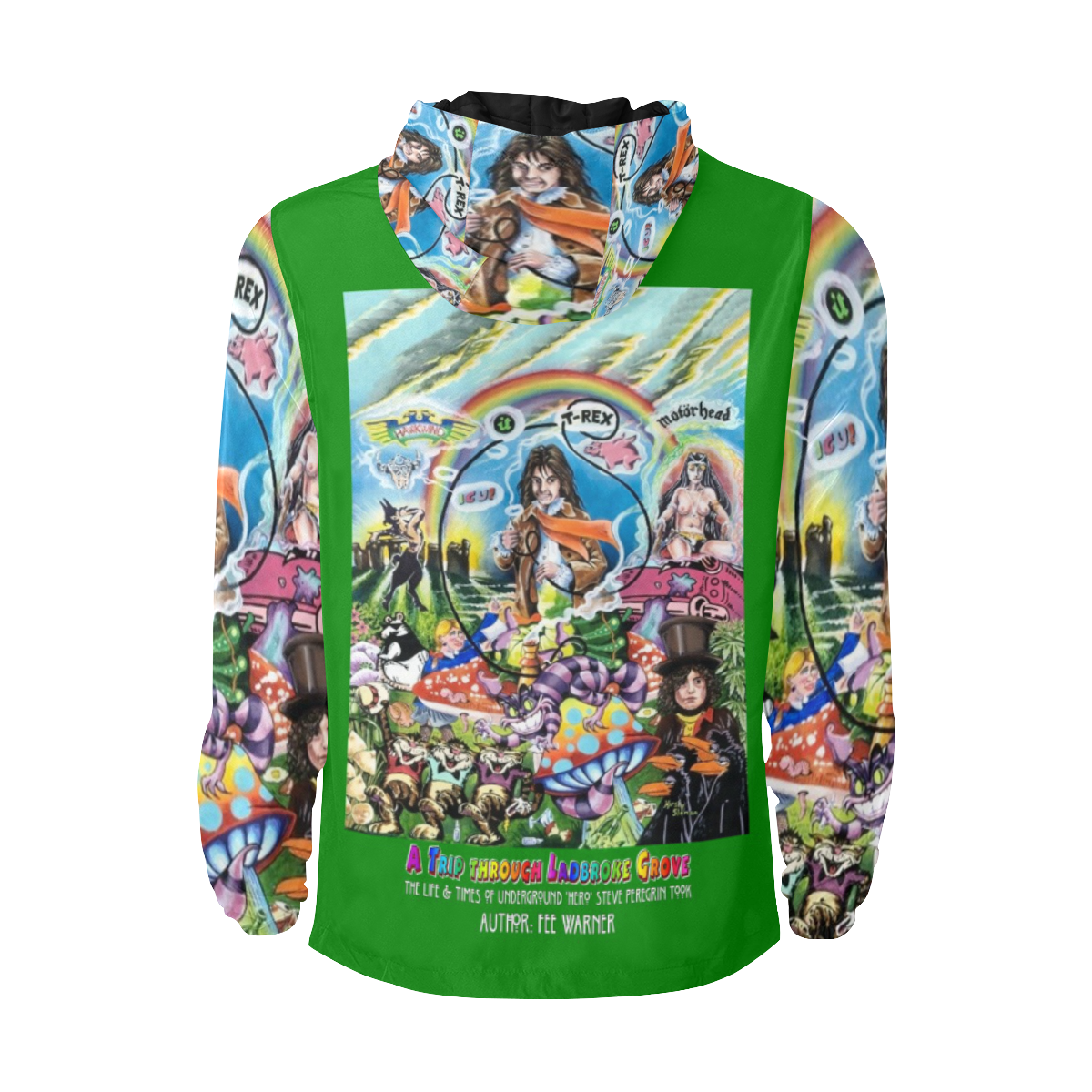 The Took Book artwork by Kirsty Sloman All Over Print Quilted Windbreaker for Men (Model H35)