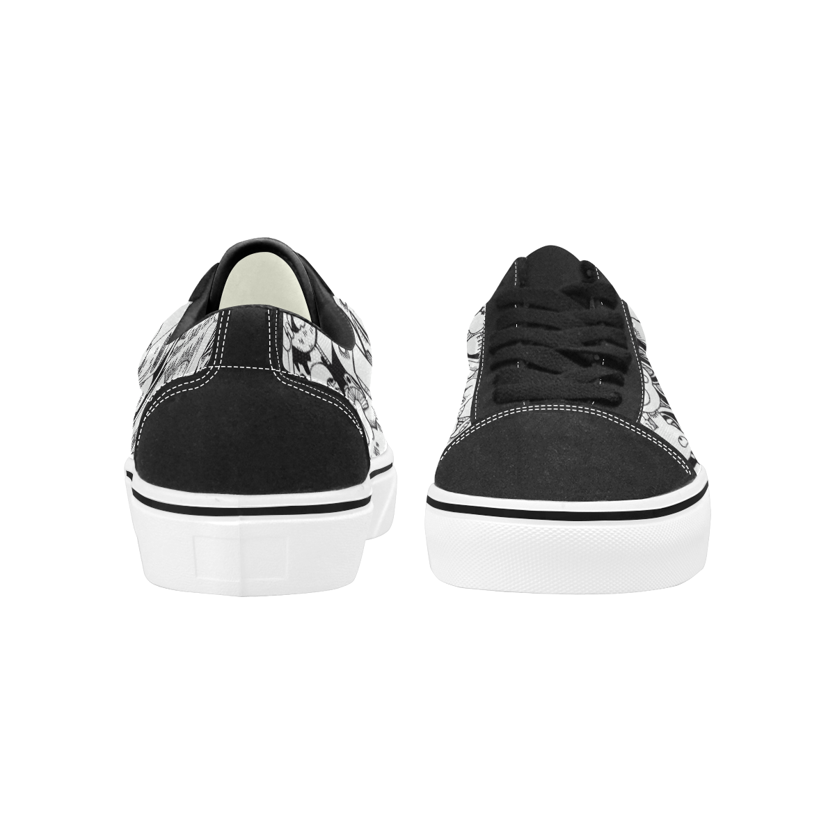 skate memes003 Women's Low Top Skateboarding Shoes (Model E001-2)