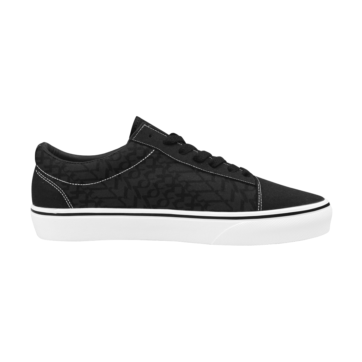 NUMBERS Collection 1234567 Matt/Black Men's Low Top Skateboarding Shoes (Model E001-2)