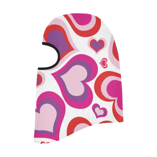 Motorcycle Face Mask hearts pink All Over Print Balaclava