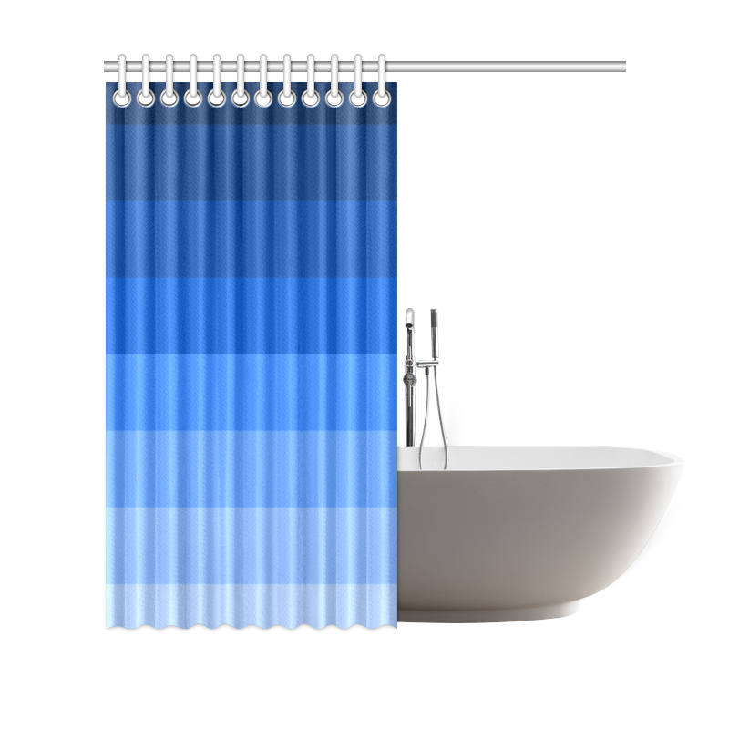 Blue stripes Shower Curtain 69"x70"