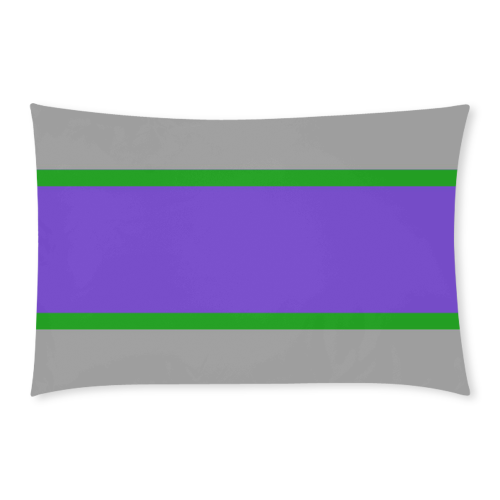 Purple, Gray and Green Stripes 3-Piece Bedding Set