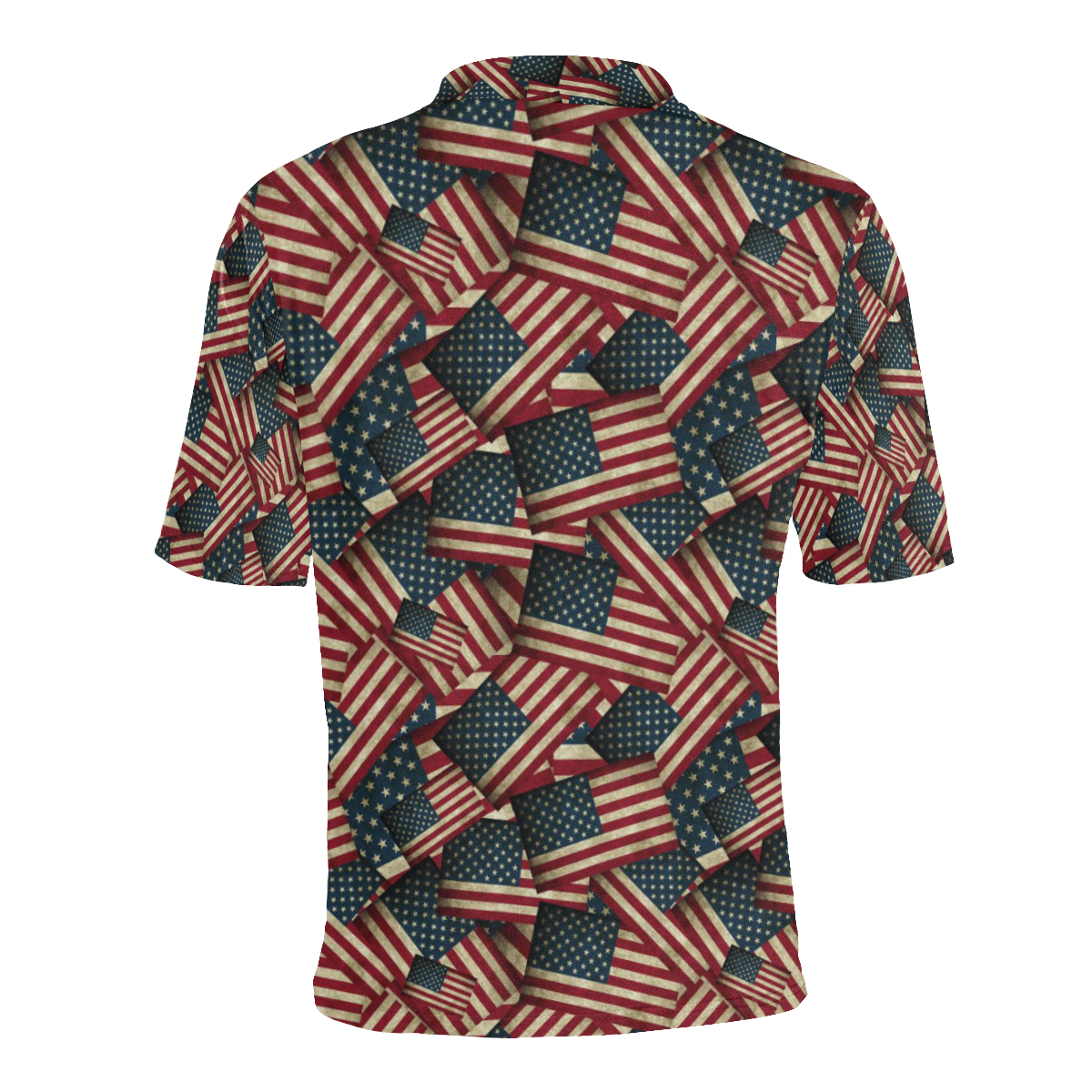 Patriotic USA American Flag Art Men's All Over Print Polo Shirt (Model T55)