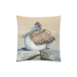 Pelican On The Dock Custom Zippered Pillow Case 18"x18"(Twin Sides)