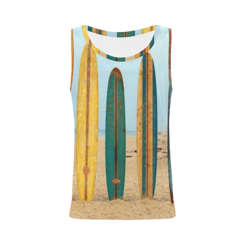 GONE SURFIN'  RETRO All Over Print Tank Top for Women (Model T43)