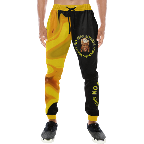 JOGGER - Cameo Banana No Fear Men's All Over Print Sweatpants/Large Size (Model L11)