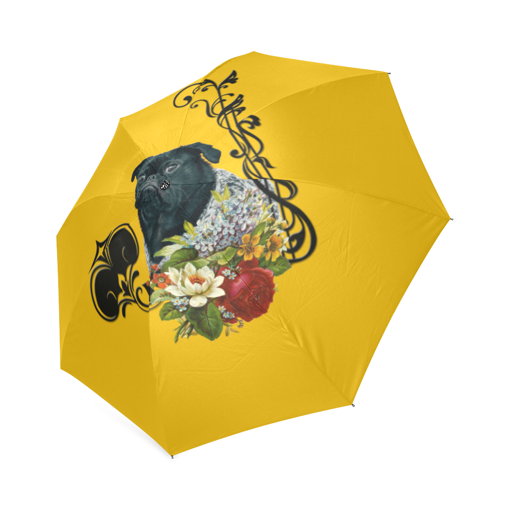 Romantic Old School Pug Foldable Umbrella (Model U01)