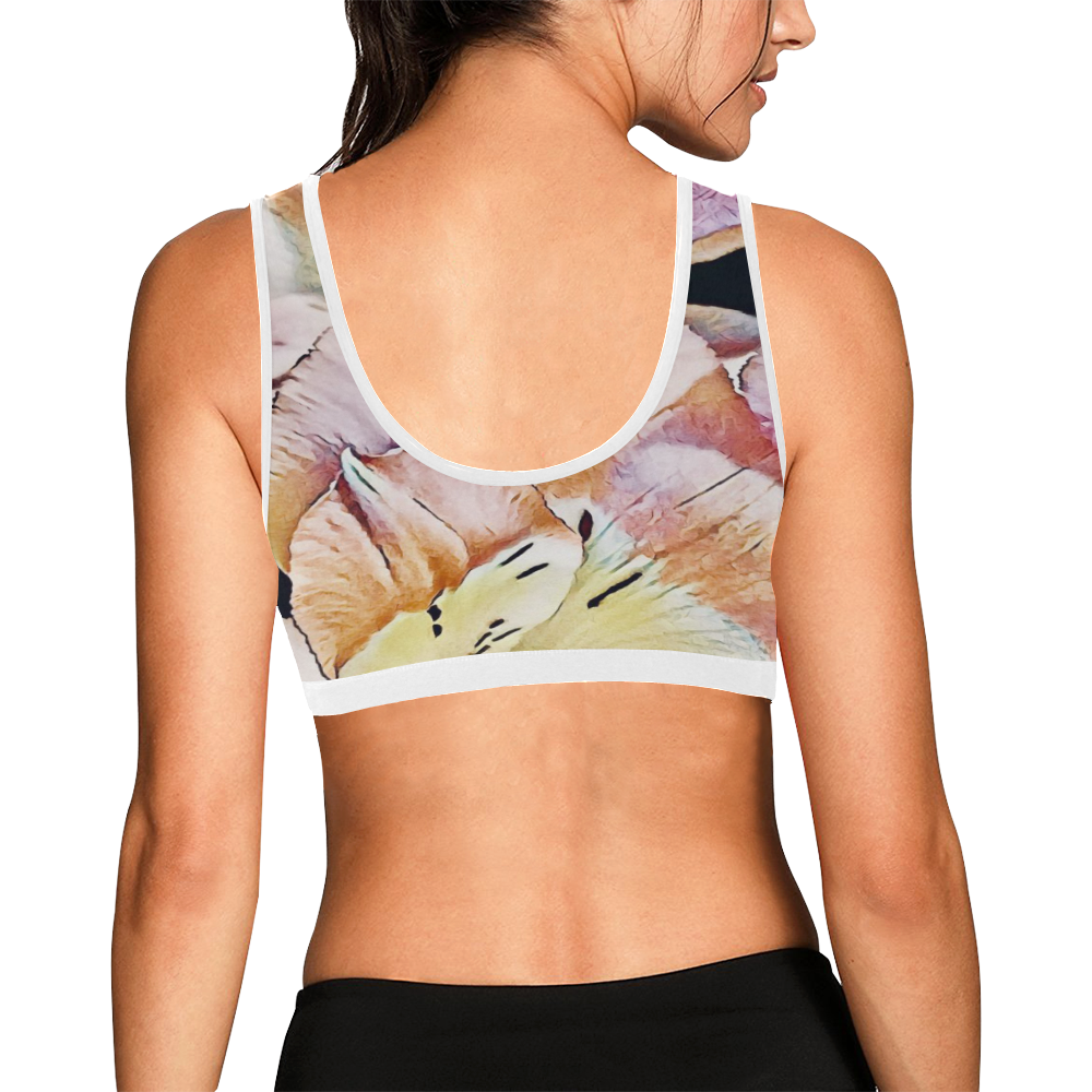 Impression Floral 10192 by JamColors Women's All Over Print Sports Bra (Model T52)