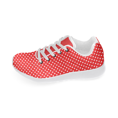 Red polka dots Women’s Running Shoes (Model 020)