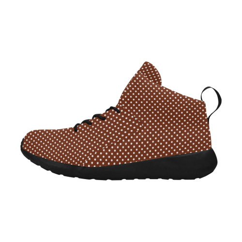 Brown polka dots Women's Chukka Training Shoes/Large Size (Model 57502)