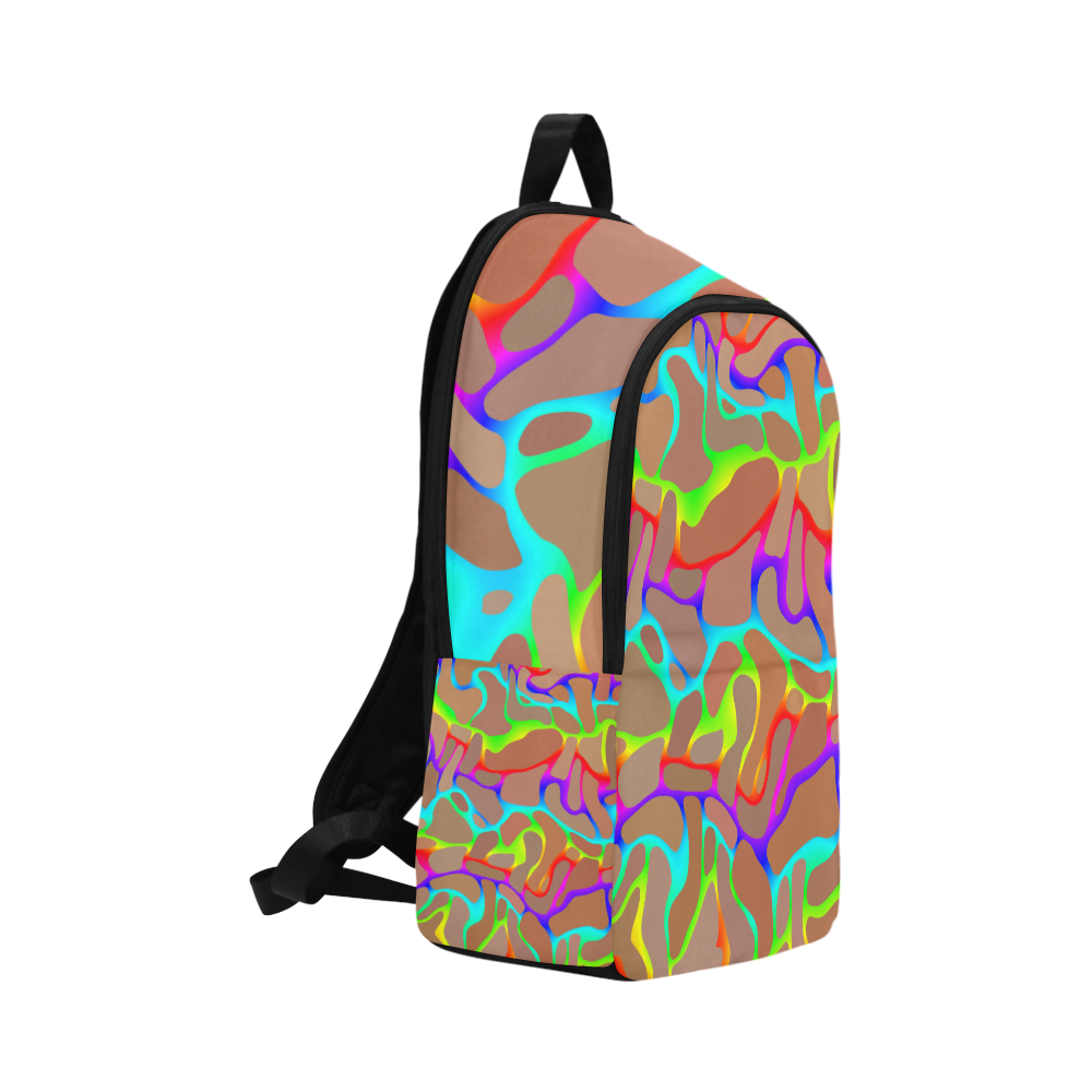 Colorful wavy shapes Fabric Backpack for Adult (Model 1659)