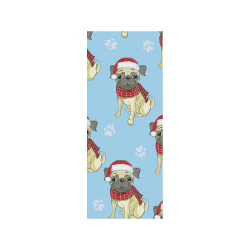 Pug In Santa Hat Pattern Quarter Socks