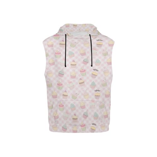 Cupcakes All Over Print Sleeveless Hoodie for Kid (Model H15)