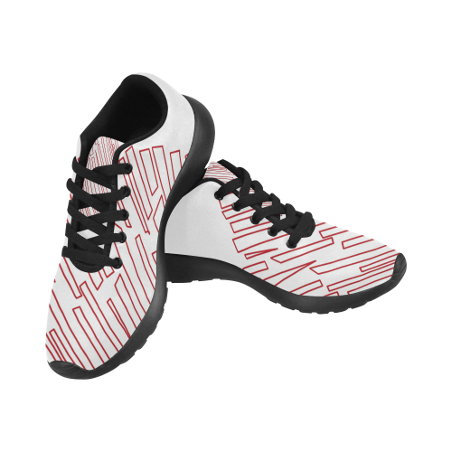 Wild  Red elements on white Women’s Running Shoes (Model 020)
