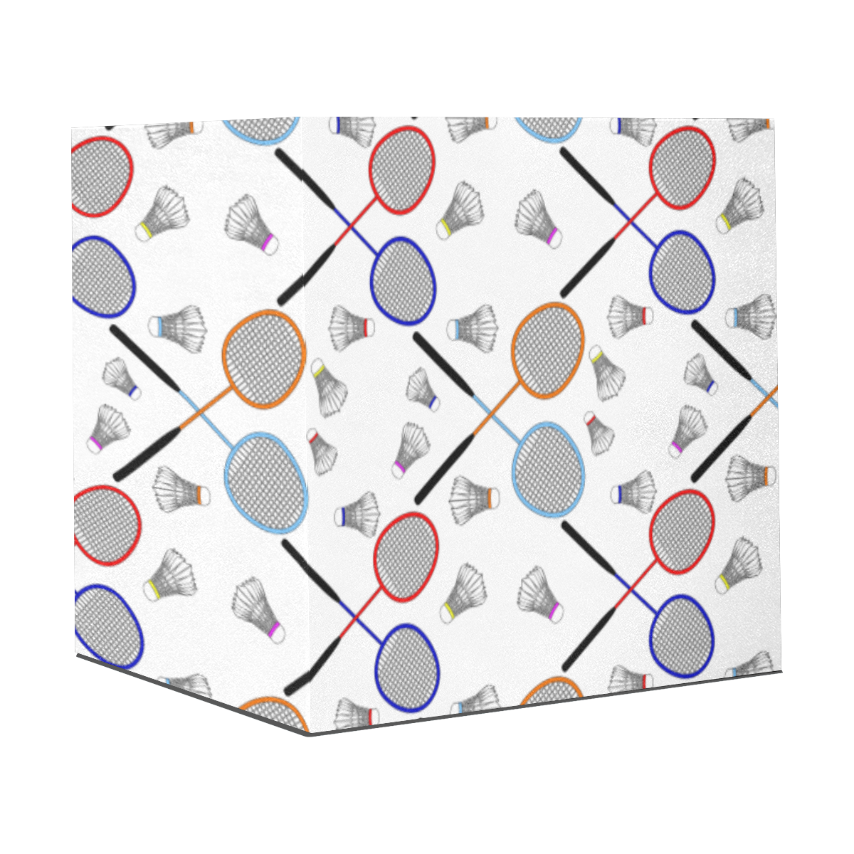 Badminton Rackets and Shuttlecocks Pattern Sports Gift Wrapping Paper 58"x 23" (1 Roll)