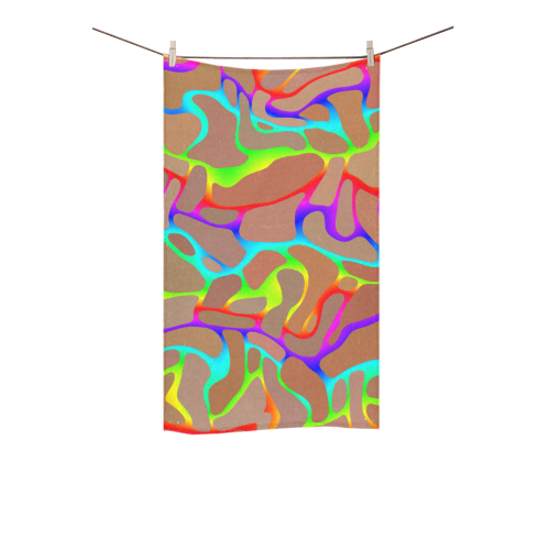 Colorful wavy shapes Custom Towel 16"x28"