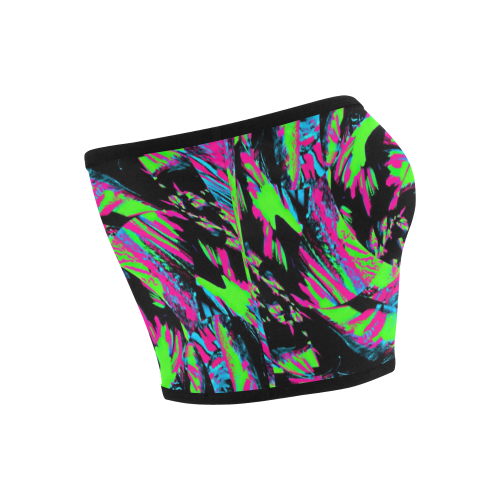 80s Blacklight Pattern Bandeau Top