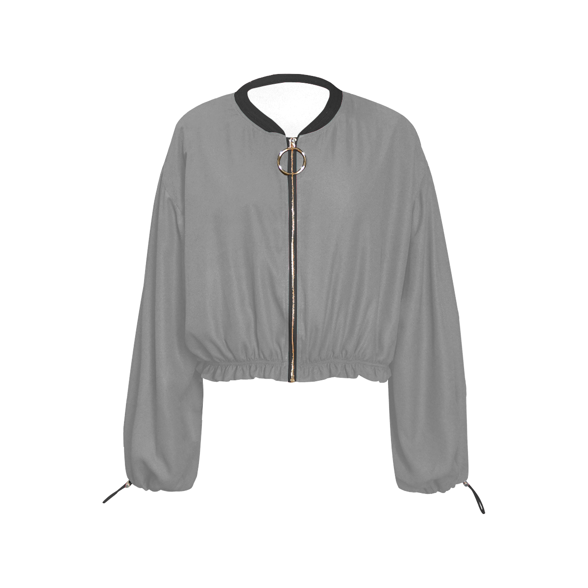 color grey Cropped Chiffon Jacket for Women (Model H30)