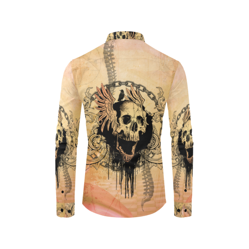 Amazing skull with wings Men's All Over Print Casual Dress Shirt (Model T61)
