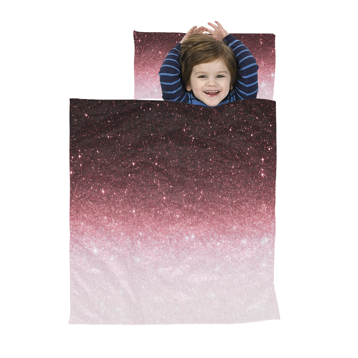rose gold Glitter gradient Kids' Sleeping Bag