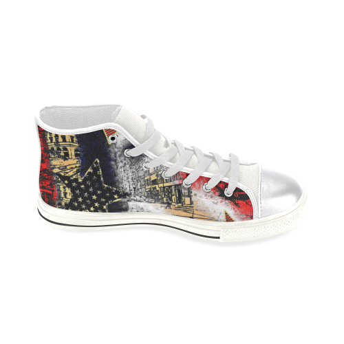 American Town (2) Design By Me by Doris Clay-Kersey Women's Classic High Top Canvas Shoes (Model 017)