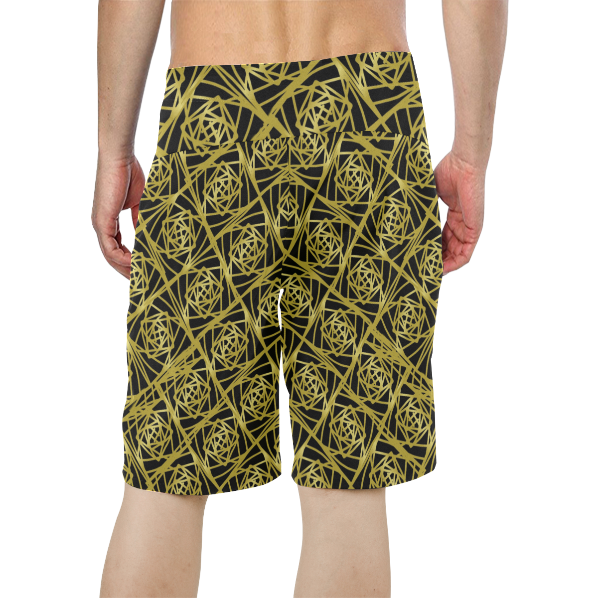 Gold Lining Men's All Over Print Board Shorts (Model L16)
