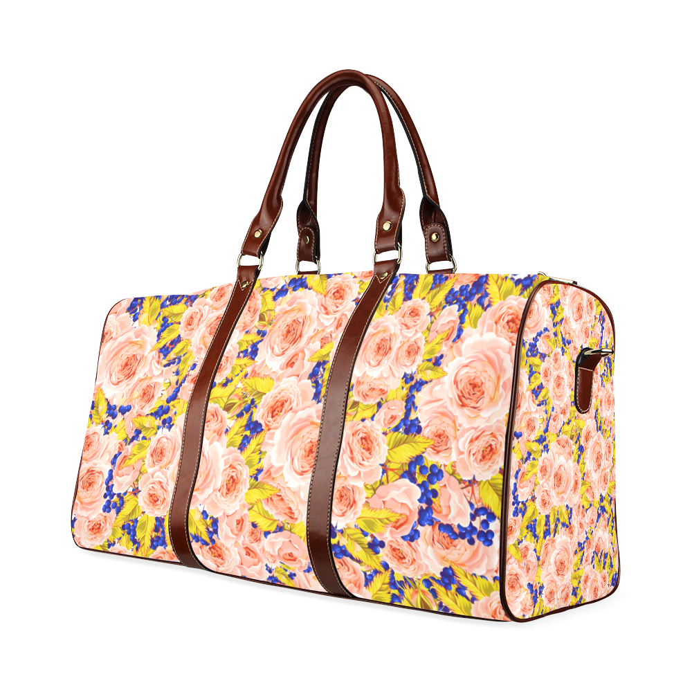 Rose Flower Waterproof Travel Bag/Small (Model 1639)