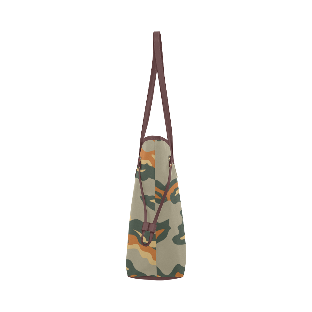 Classic Camouflage Clover Canvas Tote Bag (Model 1661)
