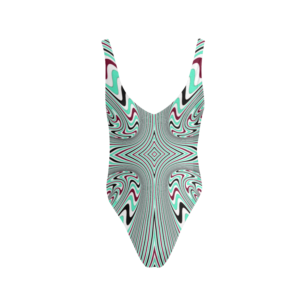 spiral Sexy Low Back One-Piece Swimsuit (Model S09)