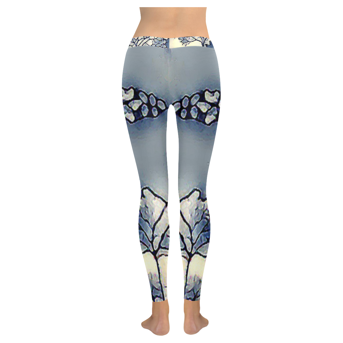 Among Trees3 Women's Low Rise Leggings (Invisible Stitch) (Model L05)