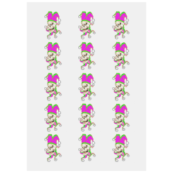 Jester Skull Personalized Temporary Tattoo (15 Pieces)