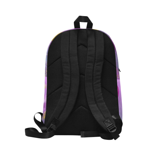 Dancing Feathers - Pink and Green Unisex Classic Backpack (Model 1673)