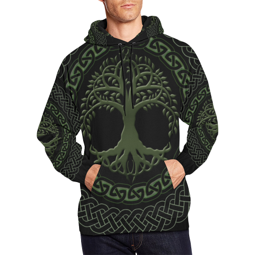 Awesome Celtic Tree Of Life All Over Print Hoodie for Men/Large Size (USA Size) (Model H13)