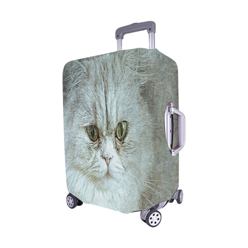 Persian White Cat Luggage Cover/Medium 22"-25"
