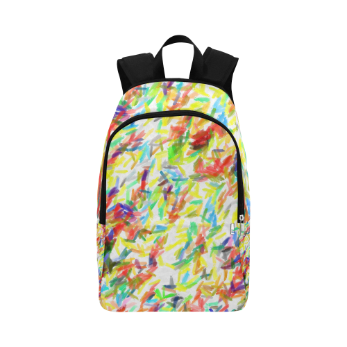 Colorful brush strokes Fabric Backpack for Adult (Model 1659)