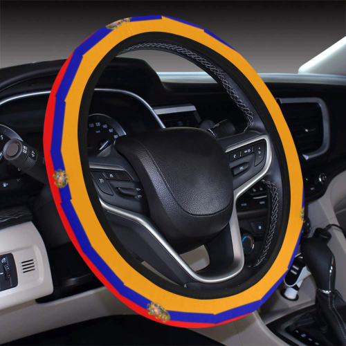 Armenian Flag Եռագոյն Steering Wheel Cover with Elastic Edge