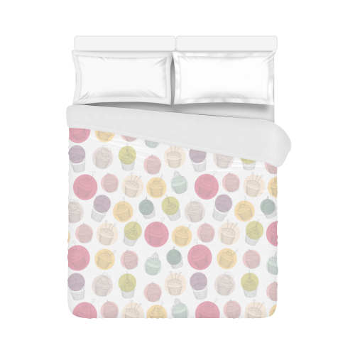 Colorful Cupcakes Duvet Cover 86"x70" ( All-over-print)