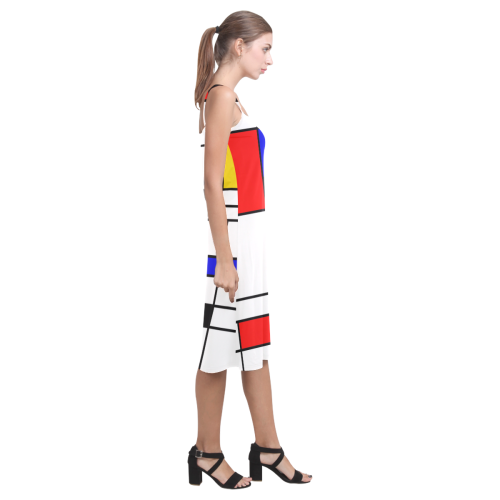 Bauhouse Composition Mondrian Style Alcestis Slip Dress (Model D05)