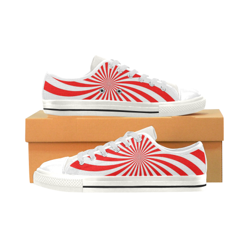 PEPPERMINT TUESDAY SWIRL Men's Classic Canvas Shoes (Model 018)