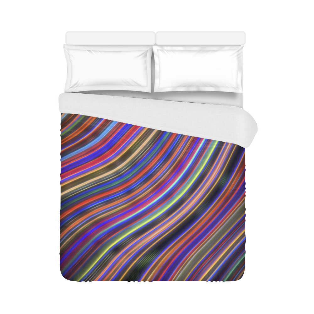 Wild Wavy Lines 18 Duvet Cover 86"x70" ( All-over-print)