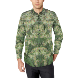 Green Crack shirt Men's All Over Print Casual Dress Shirt (Model T61)
