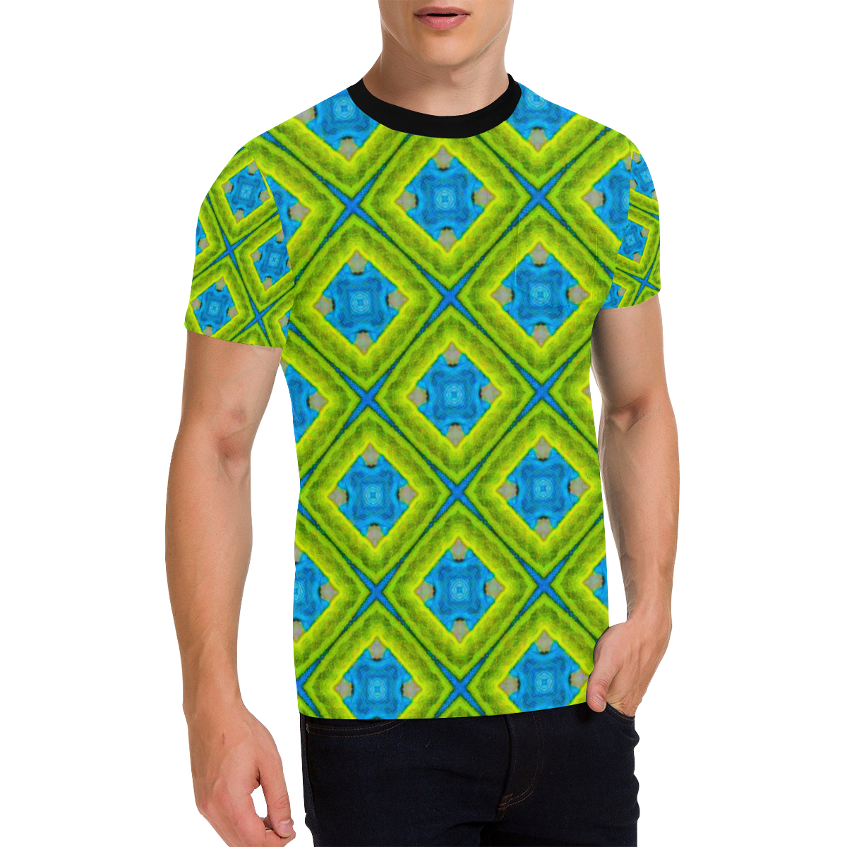 Vexus Men's All Over Print T-Shirt with Chest Pocket (Model T56)