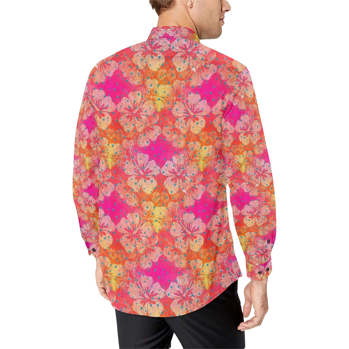 Hawai Pattern by K.Merske Men's All Over Print Casual Dress Shirt (Model T61)