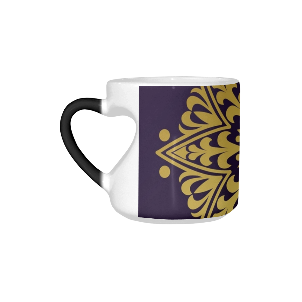 MANDALA POT GOLD Heart-shaped Morphing Mug